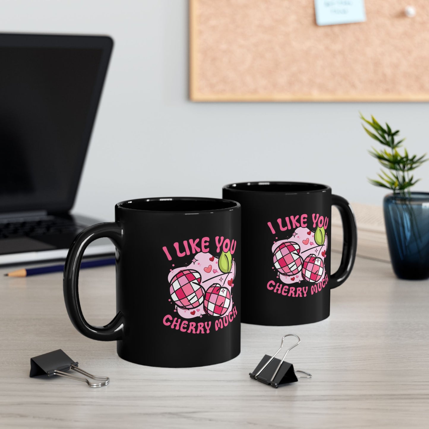 I Like You Cherry Much Mugs, Valentines Day Cherry Gift