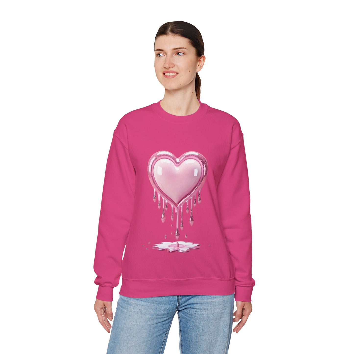 Drippy Heart Valentines Day Sweatshirt, My Heart Valentines Day Gift