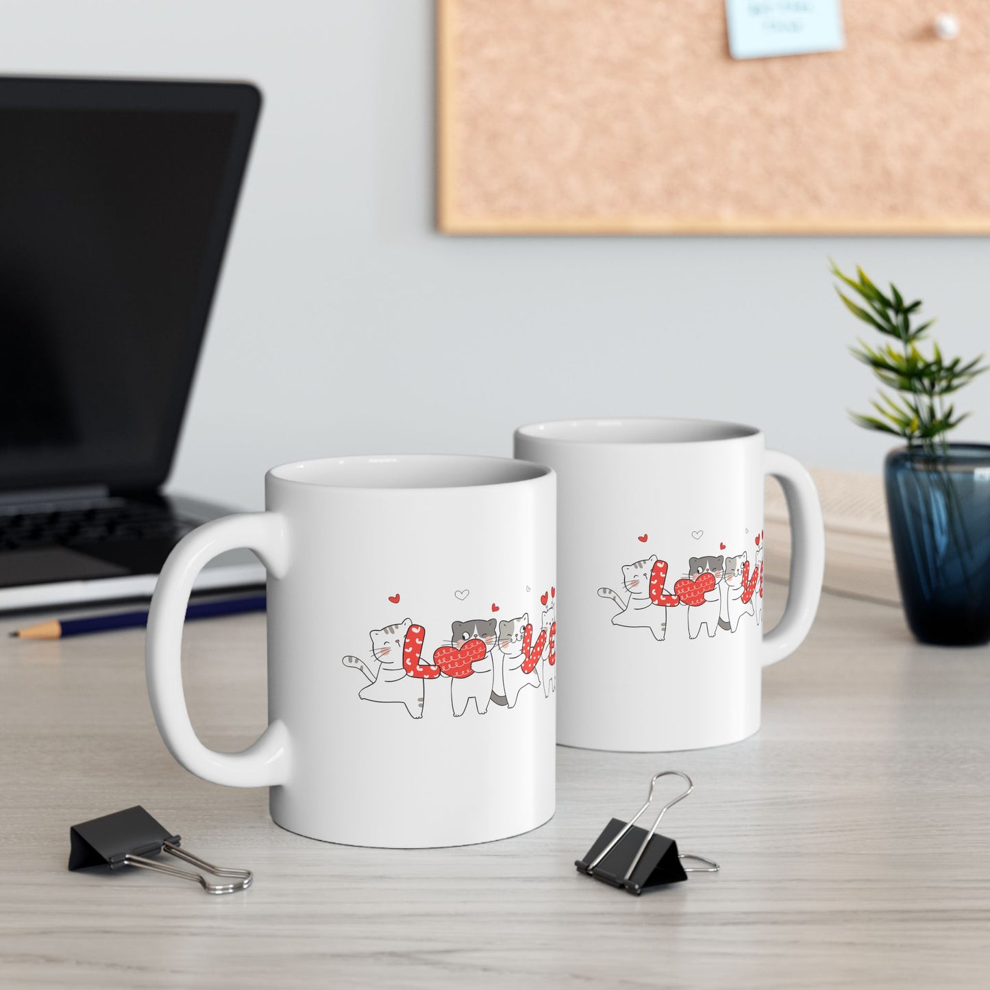 Cats Lover Valentine Mugs, Valentine's Day Gift