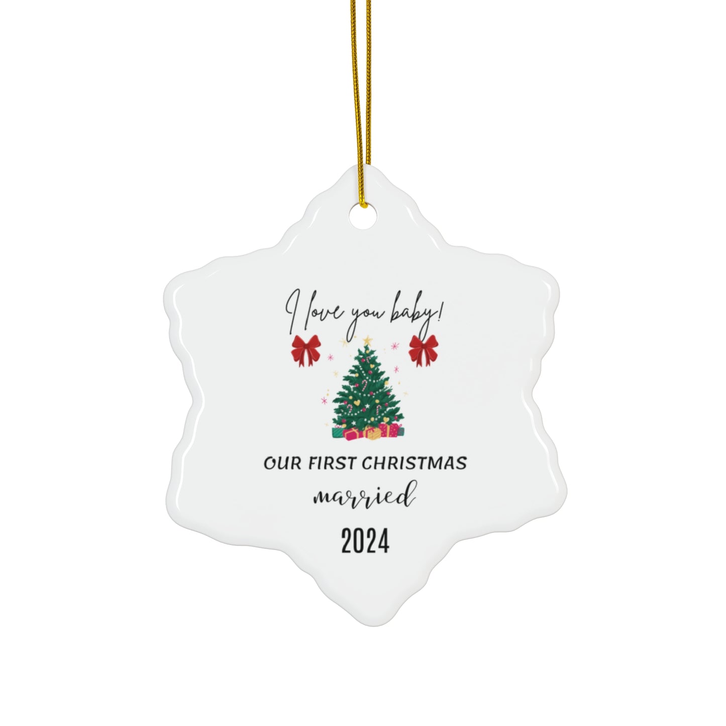 Our First Christmas Married 2024 Ornament