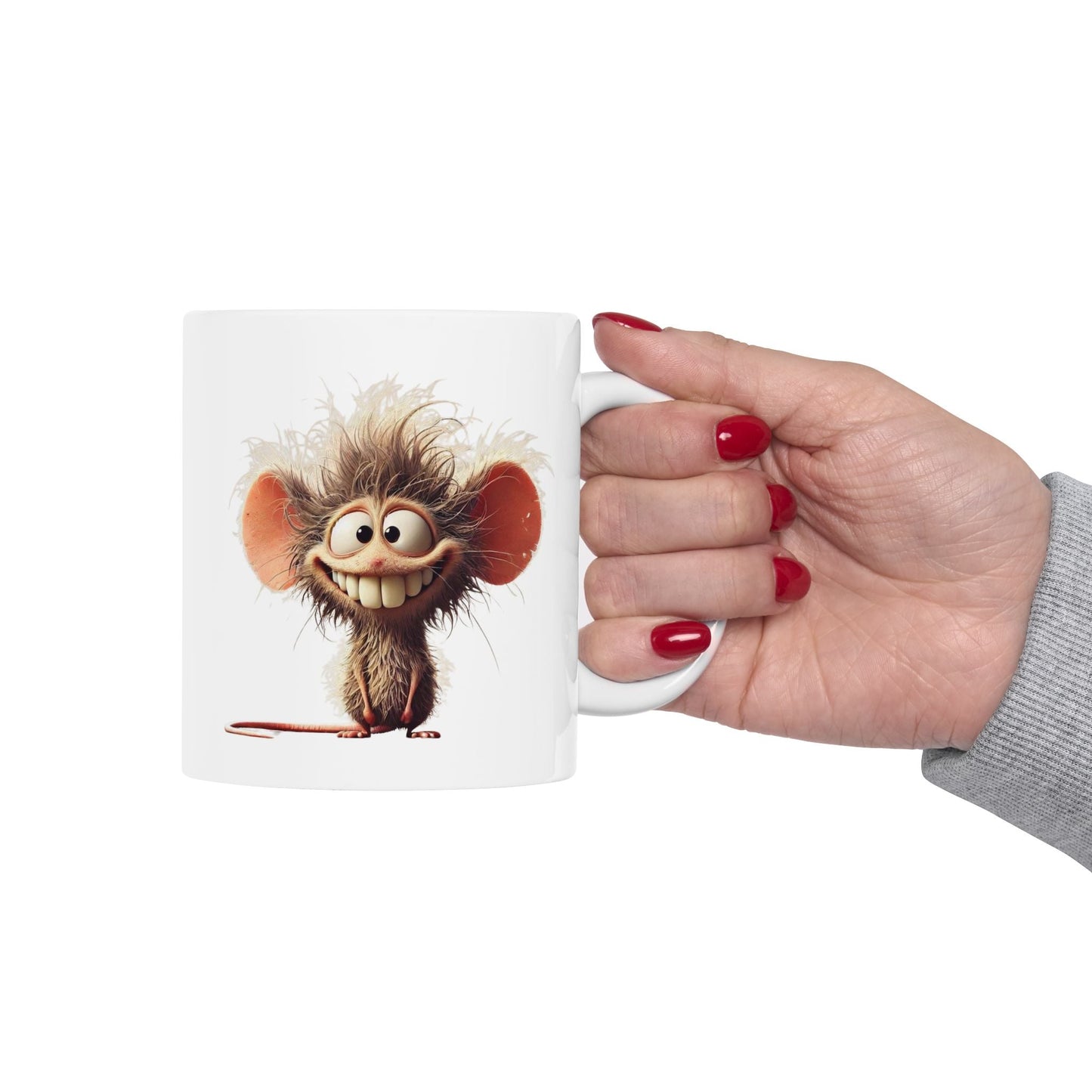Cute Fuzzy Cartoon Insect Ceramic Mug - 11oz & 15oz Coffee Cup for Bug Lovers