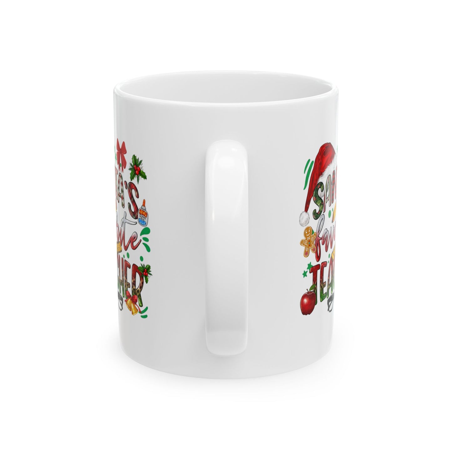 Santa's Favorite Teacher Christmas Mugs