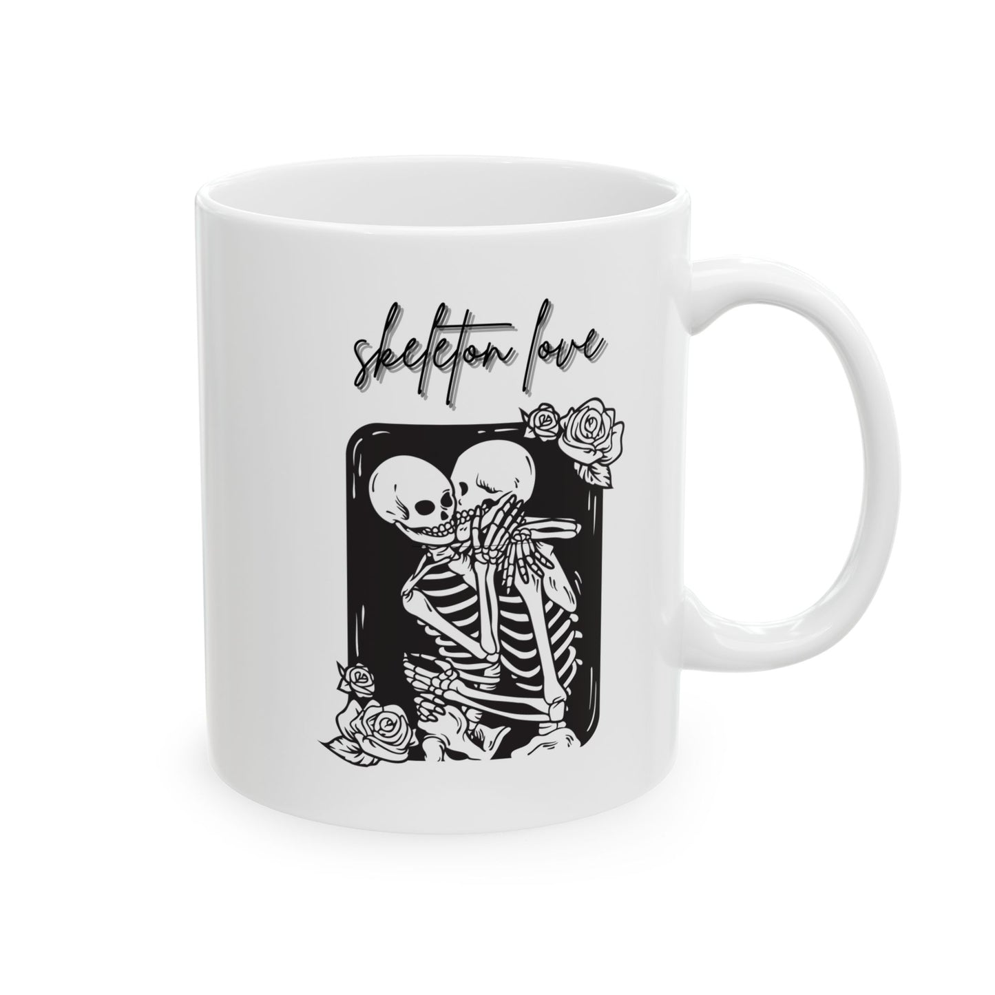 Skeleton Love Mugs, Halloween Party Skeleton Mugs, Halloween Fall Gift, Funny Skeleton Tee, , Skeleton Funny Mugs, Family Love Funny Tee