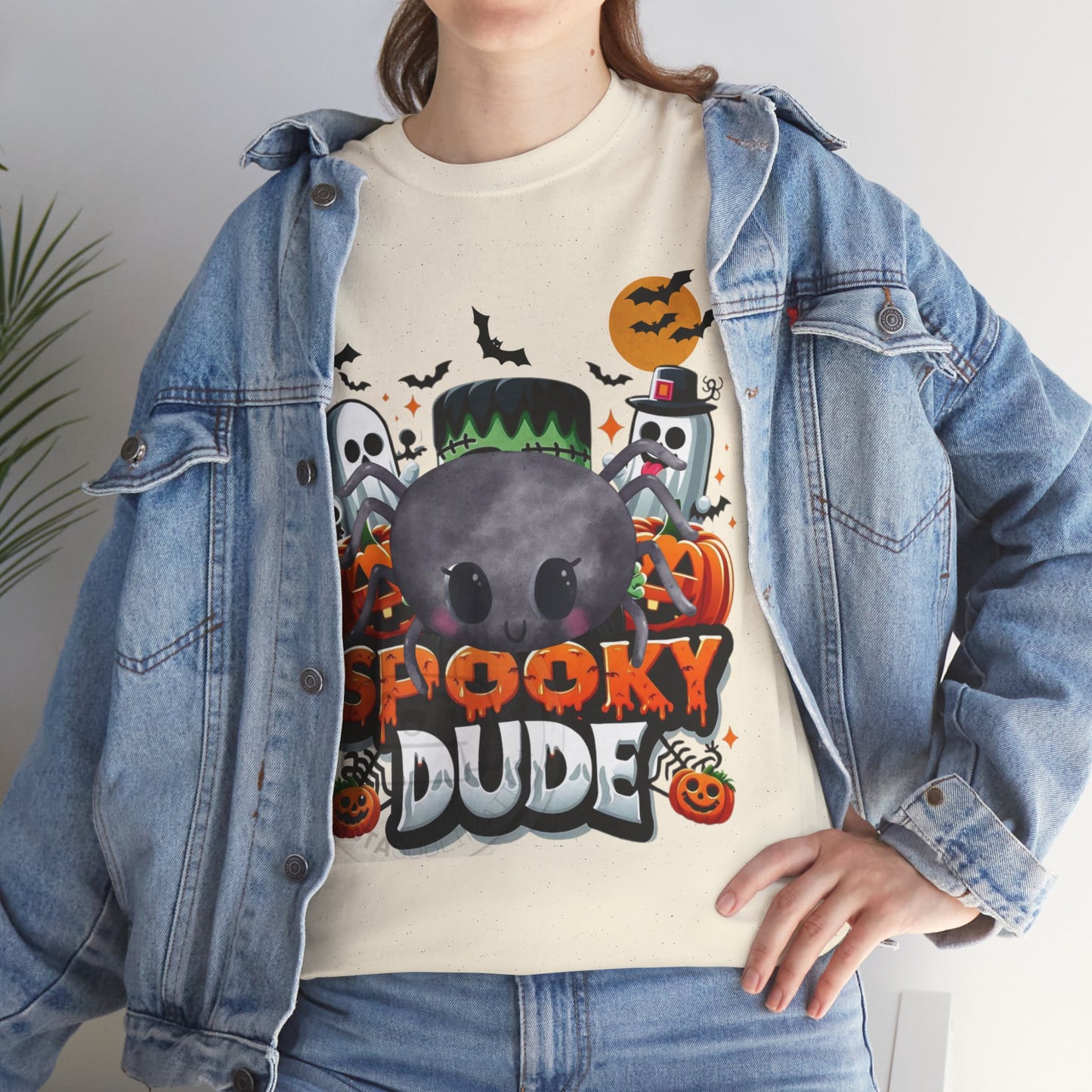 Spooky Dude Shirt, Vintage Halloween Clothing, Trick Or Treat Apparel, Pumpkin Shirt, Spooky Vibes Tee, Cute Halloween Costume, Funny Shirt Gift