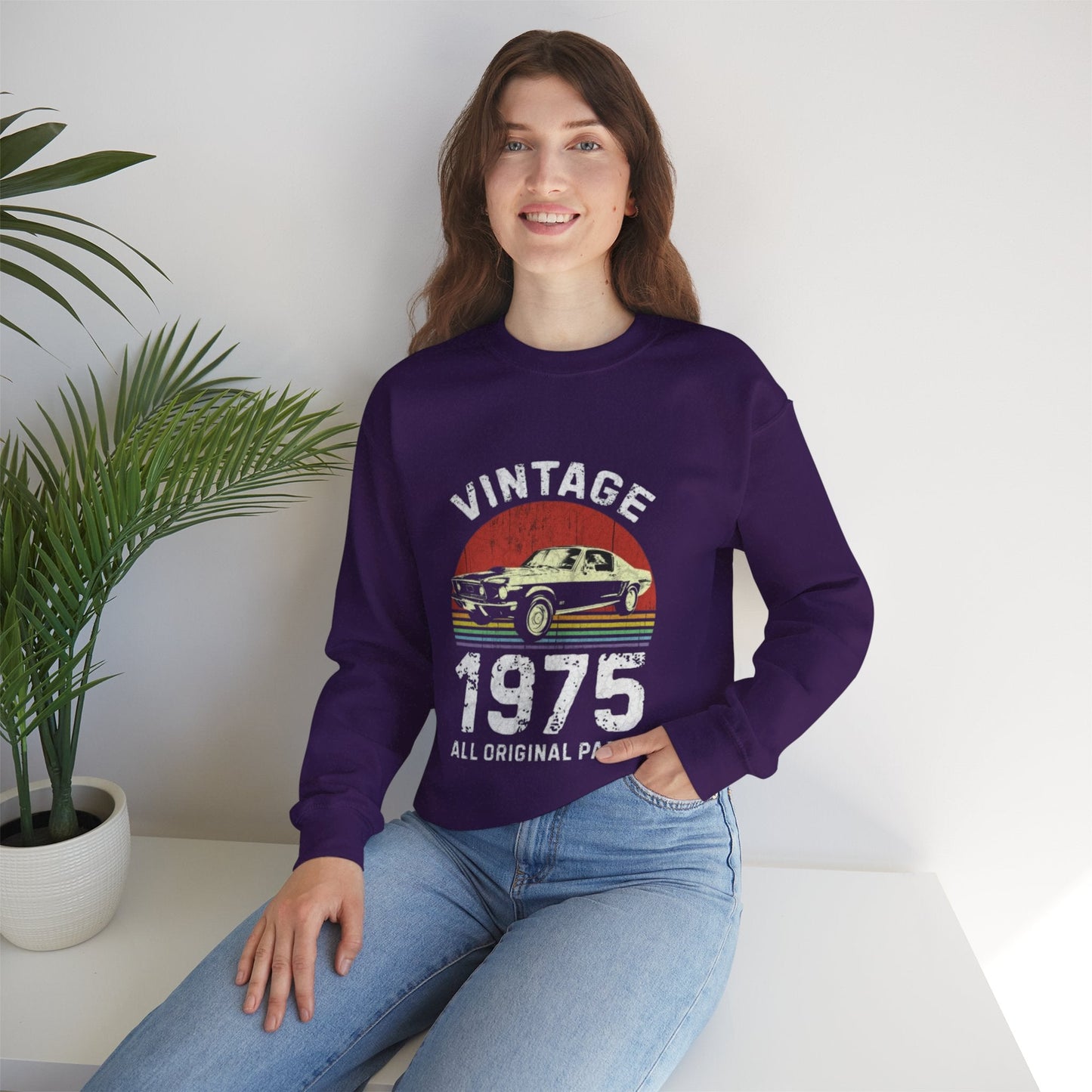 Retro Vintage 1975 Sweatshirt - Original Parts Crewneck | Classic Style