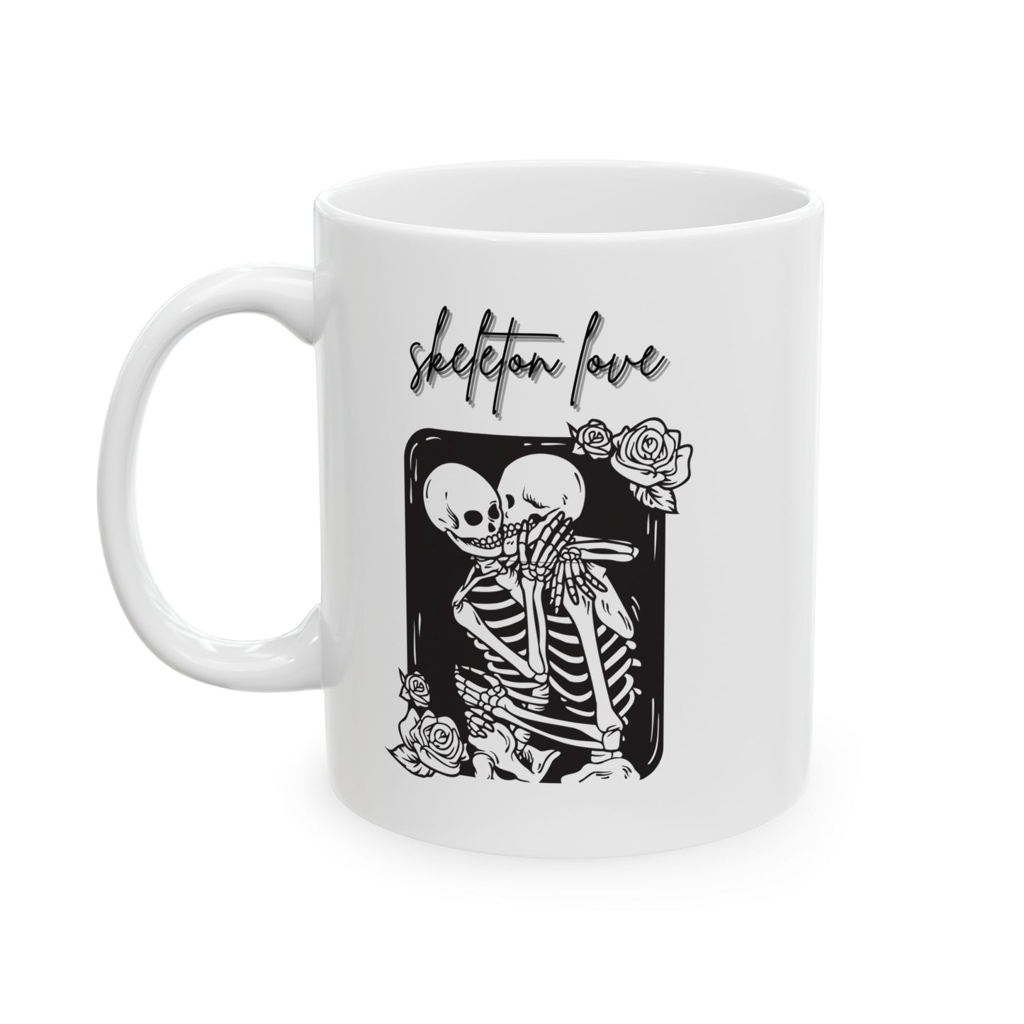 Skeleton Love Mugs, Halloween Party Skeleton Mugs, Halloween Fall Gift, Funny Skeleton Tee, , Skeleton Funny Mugs, Family Love Funny Tee