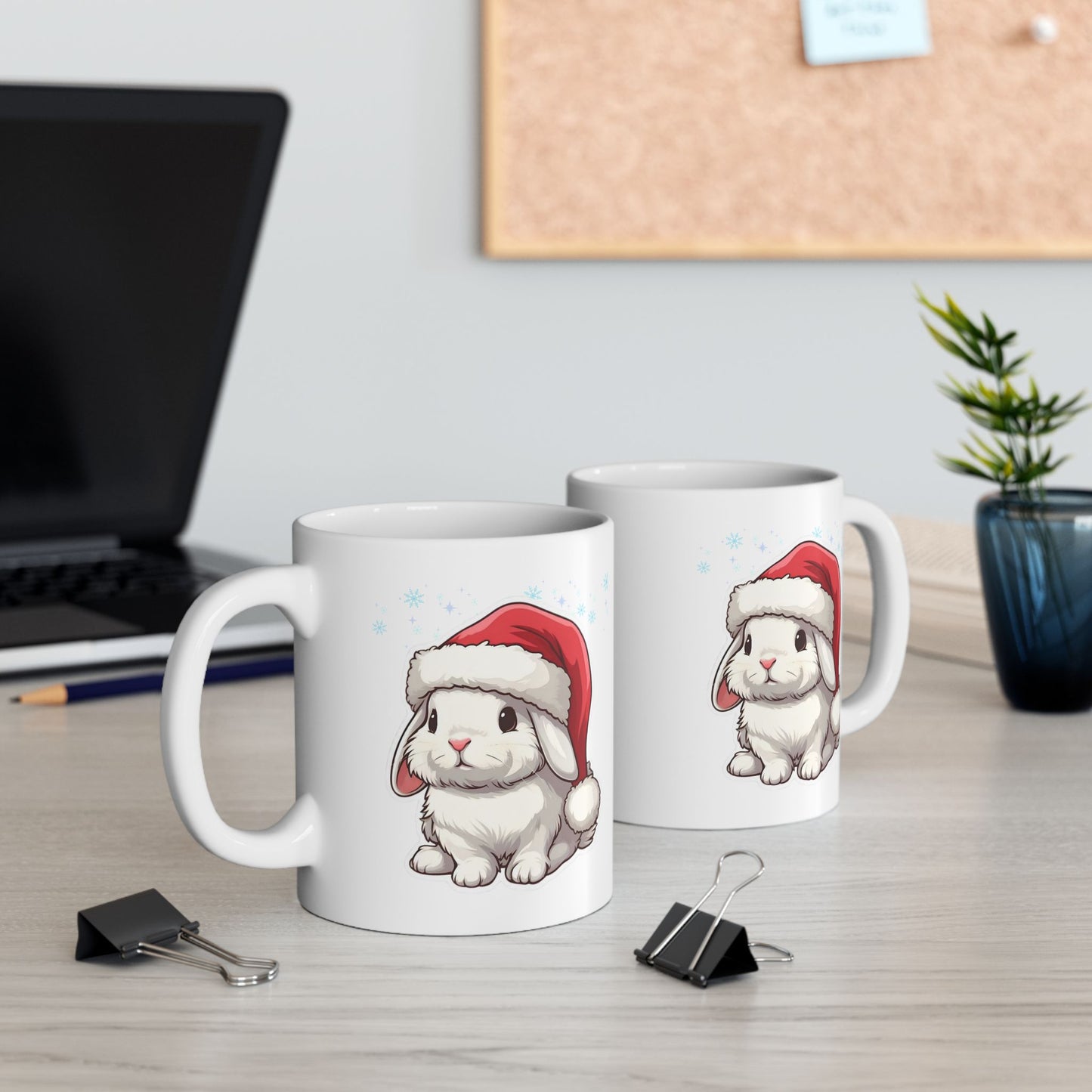 Cute Rabbit Christmas Mugs