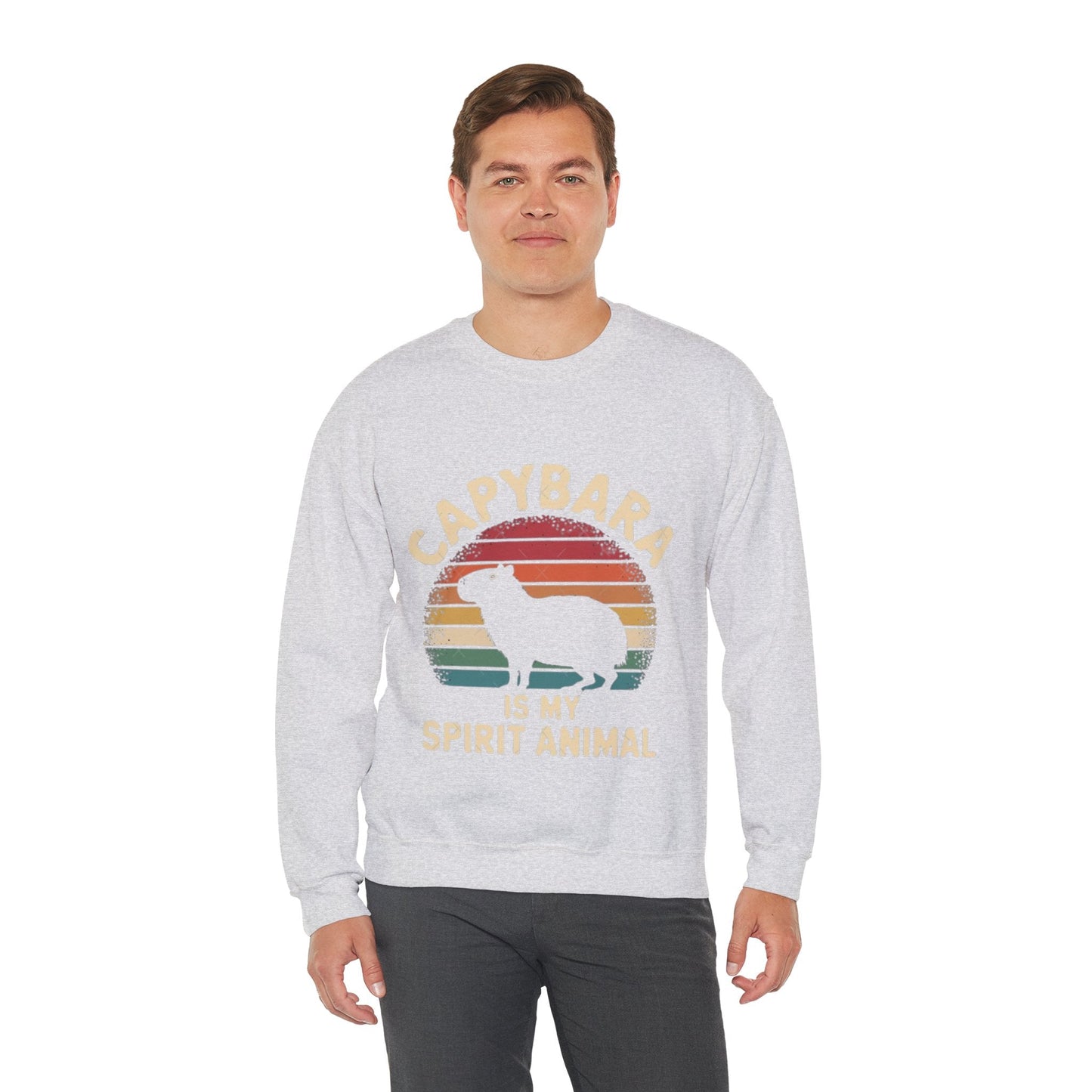 Capybara Spirit Animal Crewneck Sweatshirt | Cozy & Fun Unisex Design