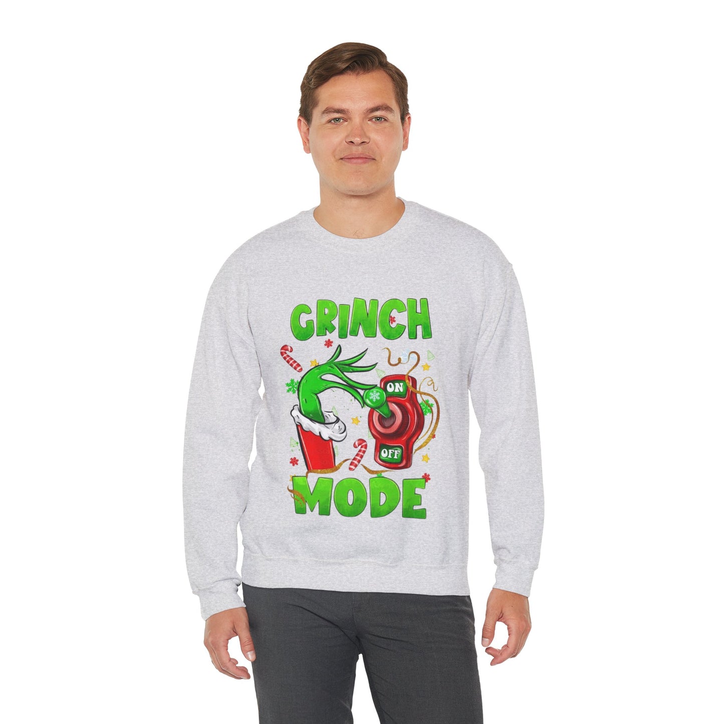 Grinch Mode On Christmas Sweatshirt