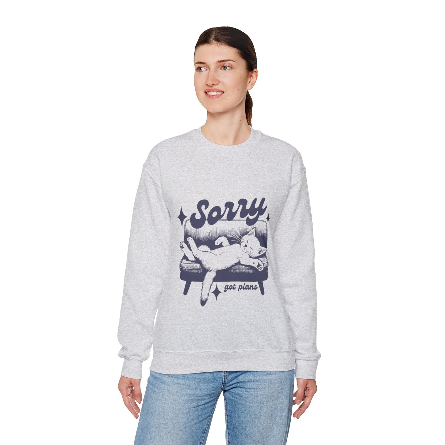 Sorry Ive Got Plans Unisex Heavy Blend Crewneck Sweatshirt