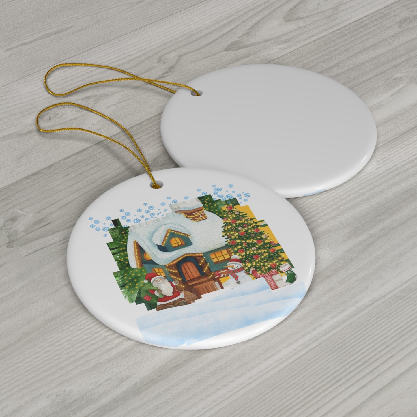 Santa Retro Christmas Ornaments