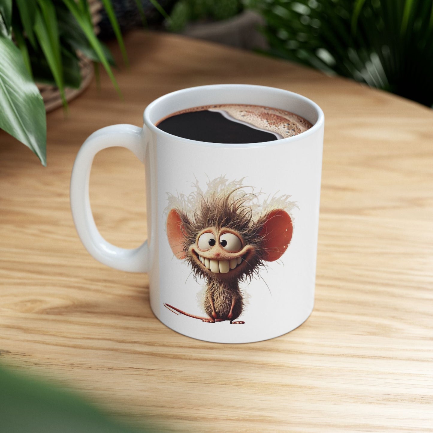 Cute Fuzzy Cartoon Insect Ceramic Mug - 11oz & 15oz Coffee Cup for Bug Lovers