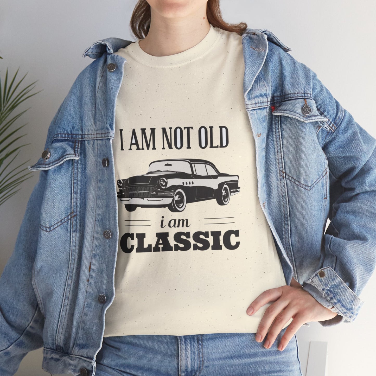 Classic Car Unisex Heavy Cotton Tee - I Am Not Old, I Am Classic Car T-Shirt