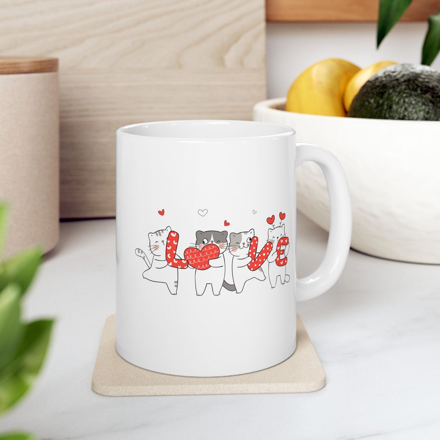 Cats Lover Valentine Mugs, Valentine's Day Gift