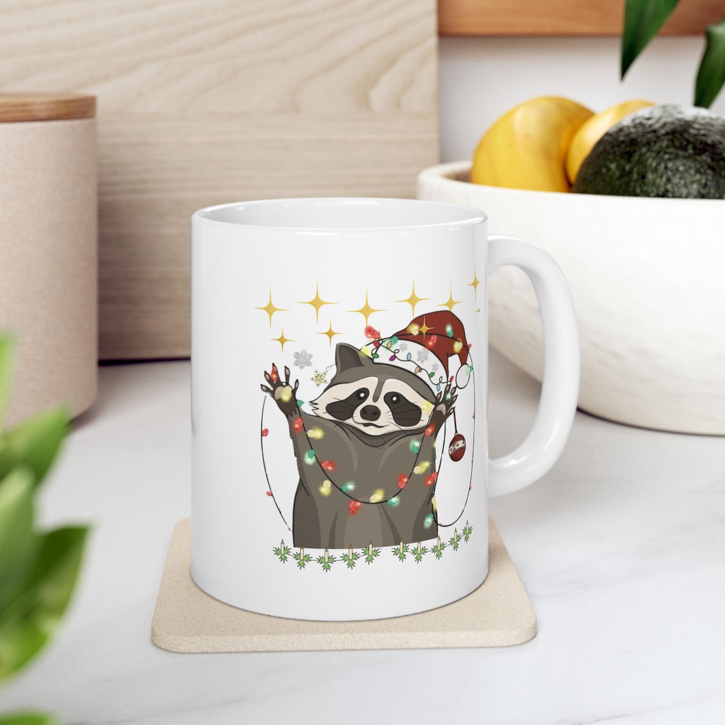 Christmas Racoon Mugs