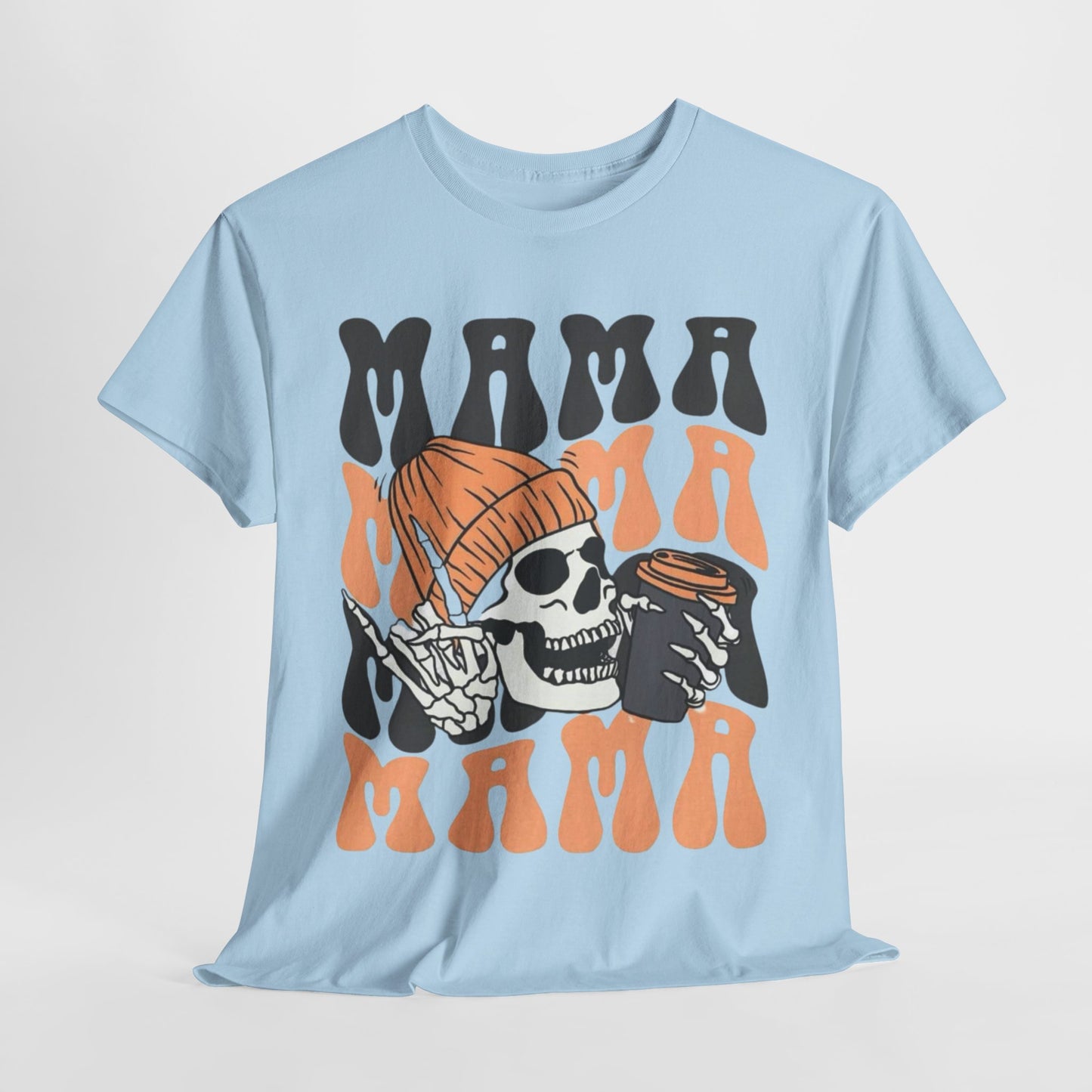 Mama Coffee Halloween Shirt, Funny Skeleton Halloween T-shirt, Coffee Lovers Gift, Vintage Halloween Tshirt, Skeleton Coffee Lover Gifts