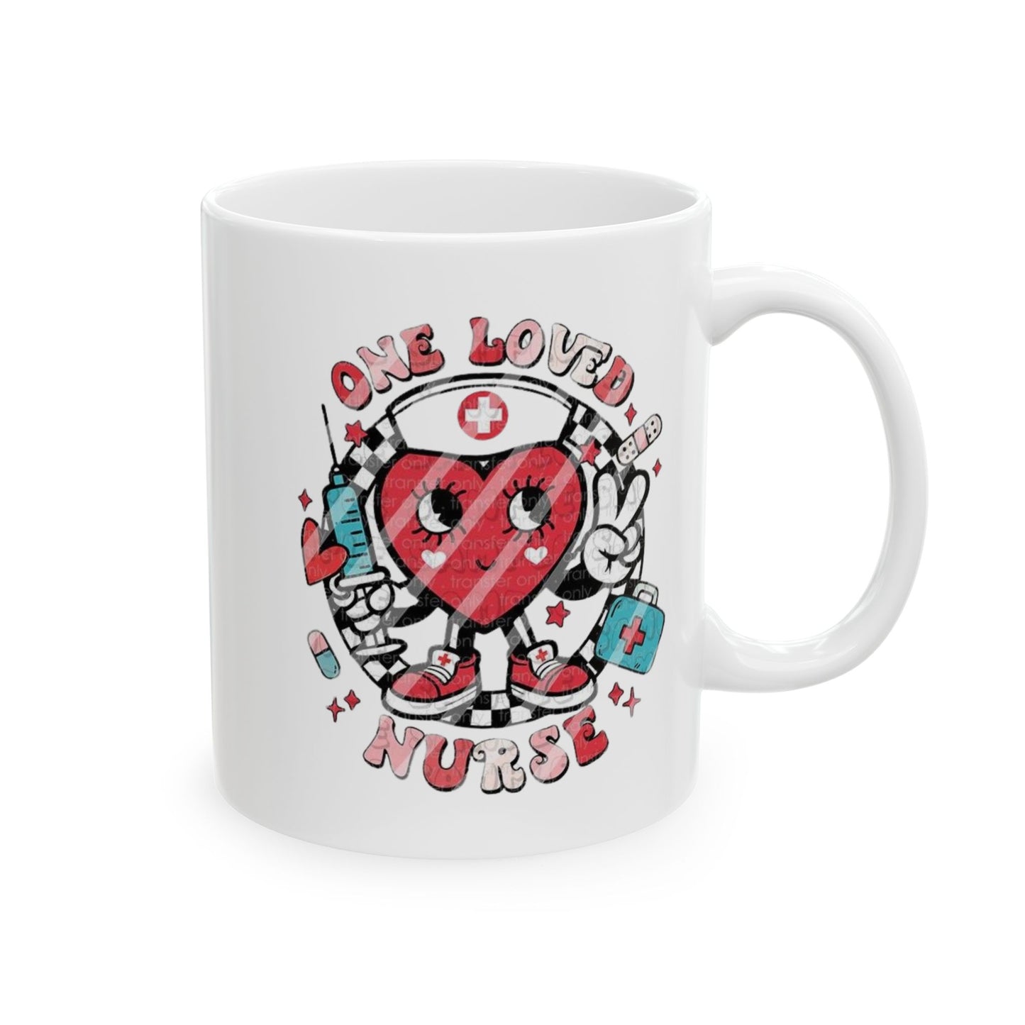 One Love Nurse Mugs, Nurse Heart Loved Gift