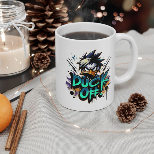 Colorful Duck Mug - Fun Ceramic Coffee Cup
