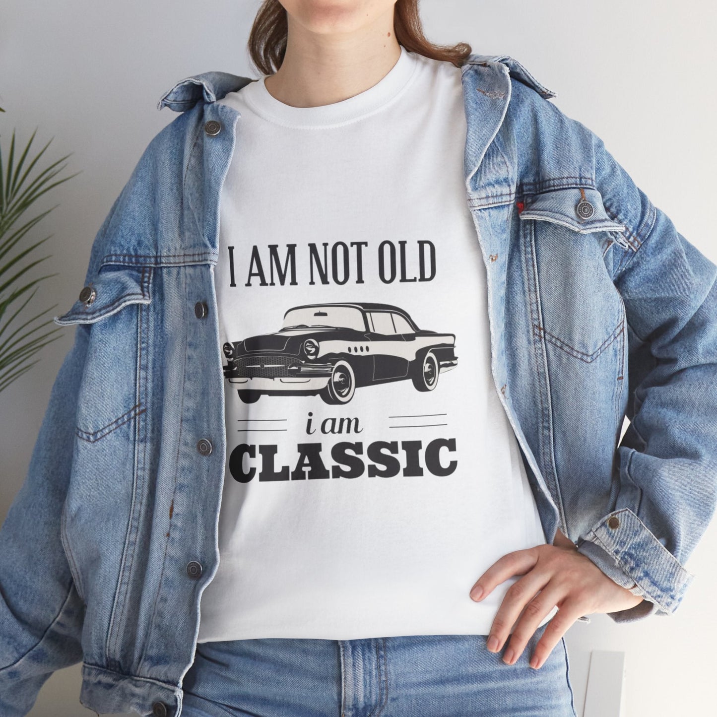 Classic Car Unisex Heavy Cotton Tee - I Am Not Old, I Am Classic Car T-Shirt