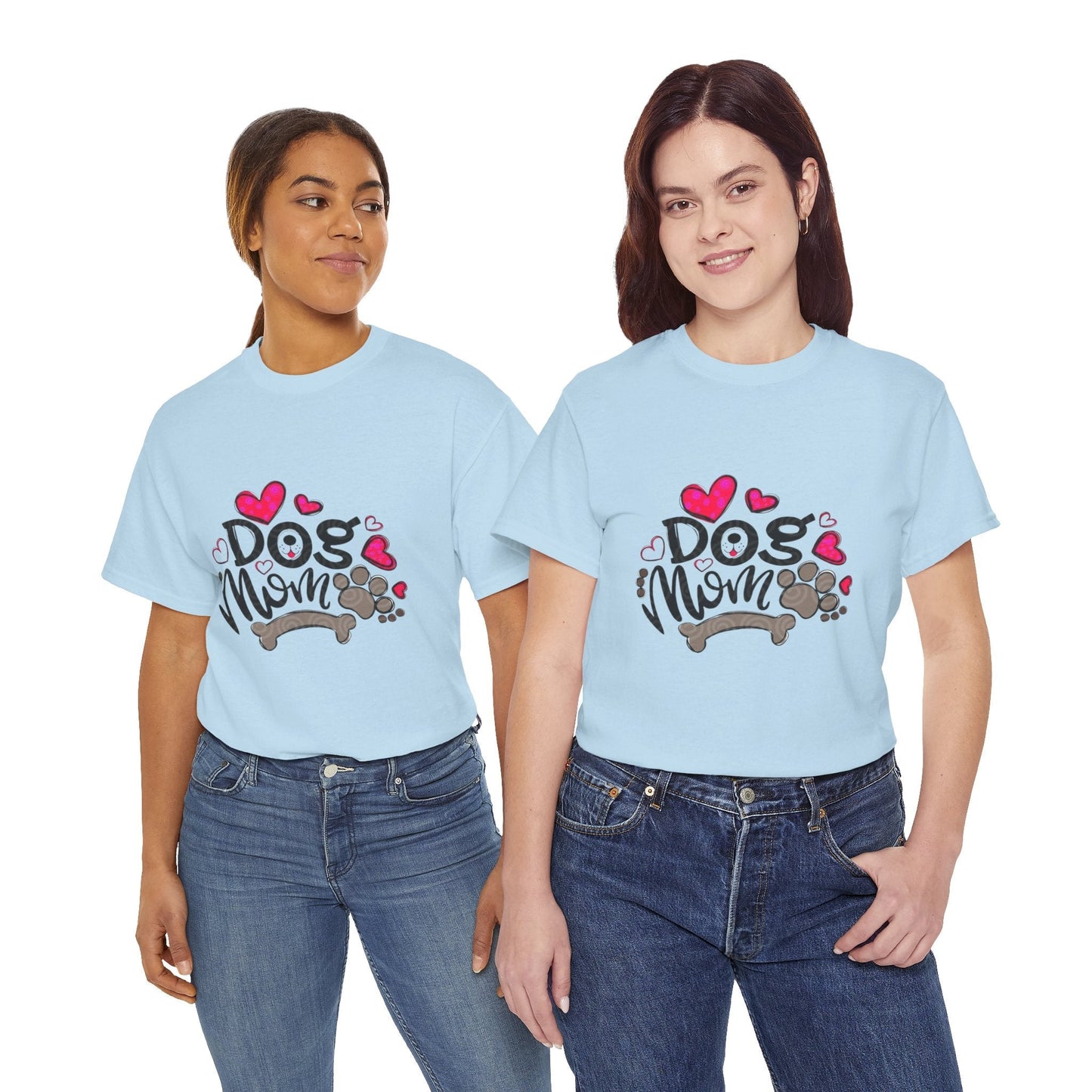Dog Mom Unisex Heavy Cotton Tee - Cute Pet Lover Shirt