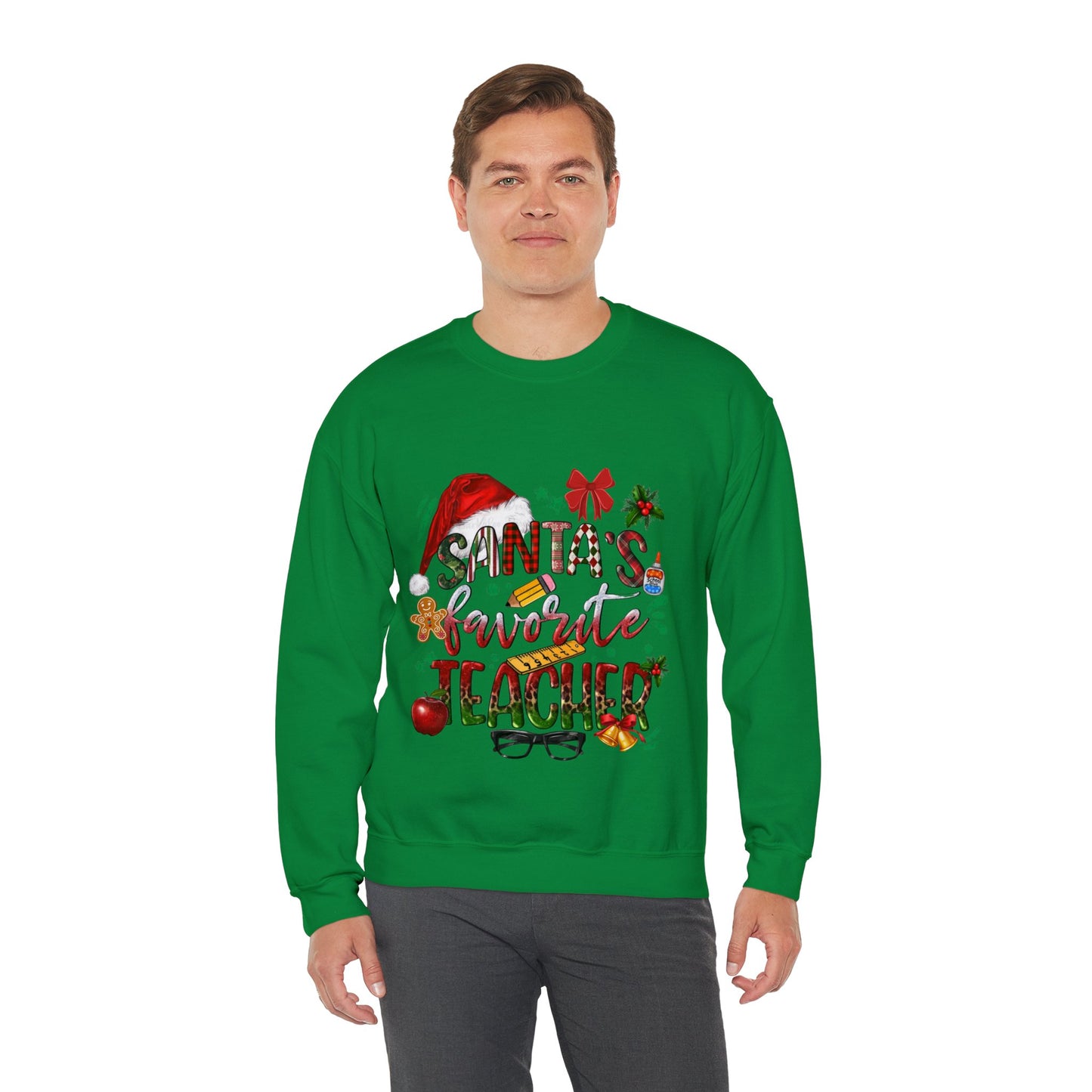 Santa's Favorite Teacher Christmas Sweatshirt