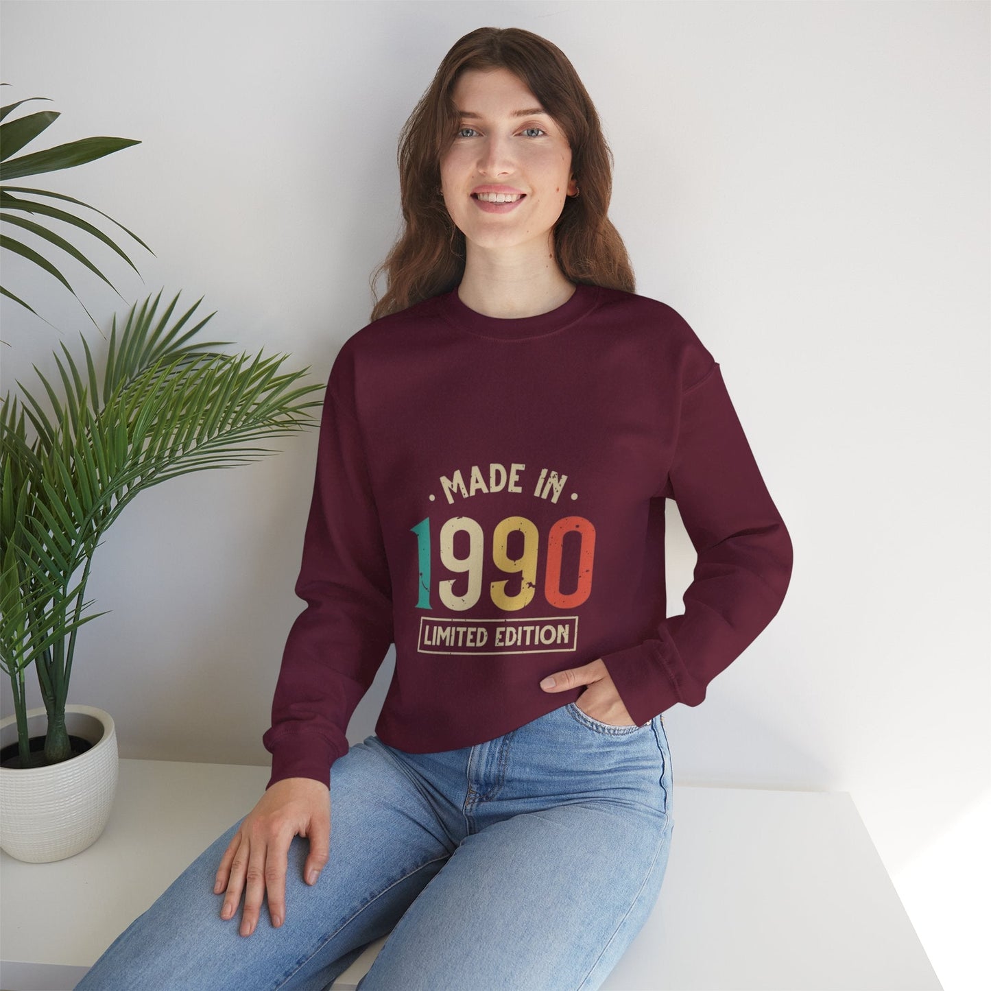 1990 Limited Edition Sweatshirt Unisex Crewneck, Retro Gift