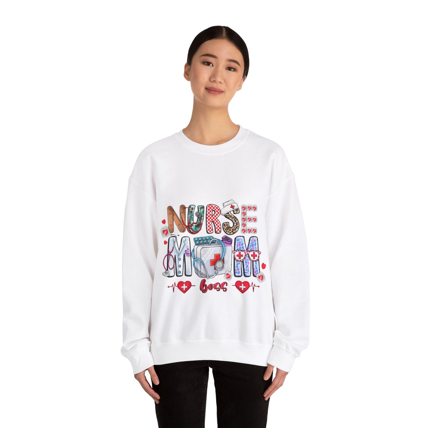 Nurse Mom Boss Sweatshirt, Gift For Nurse Mom