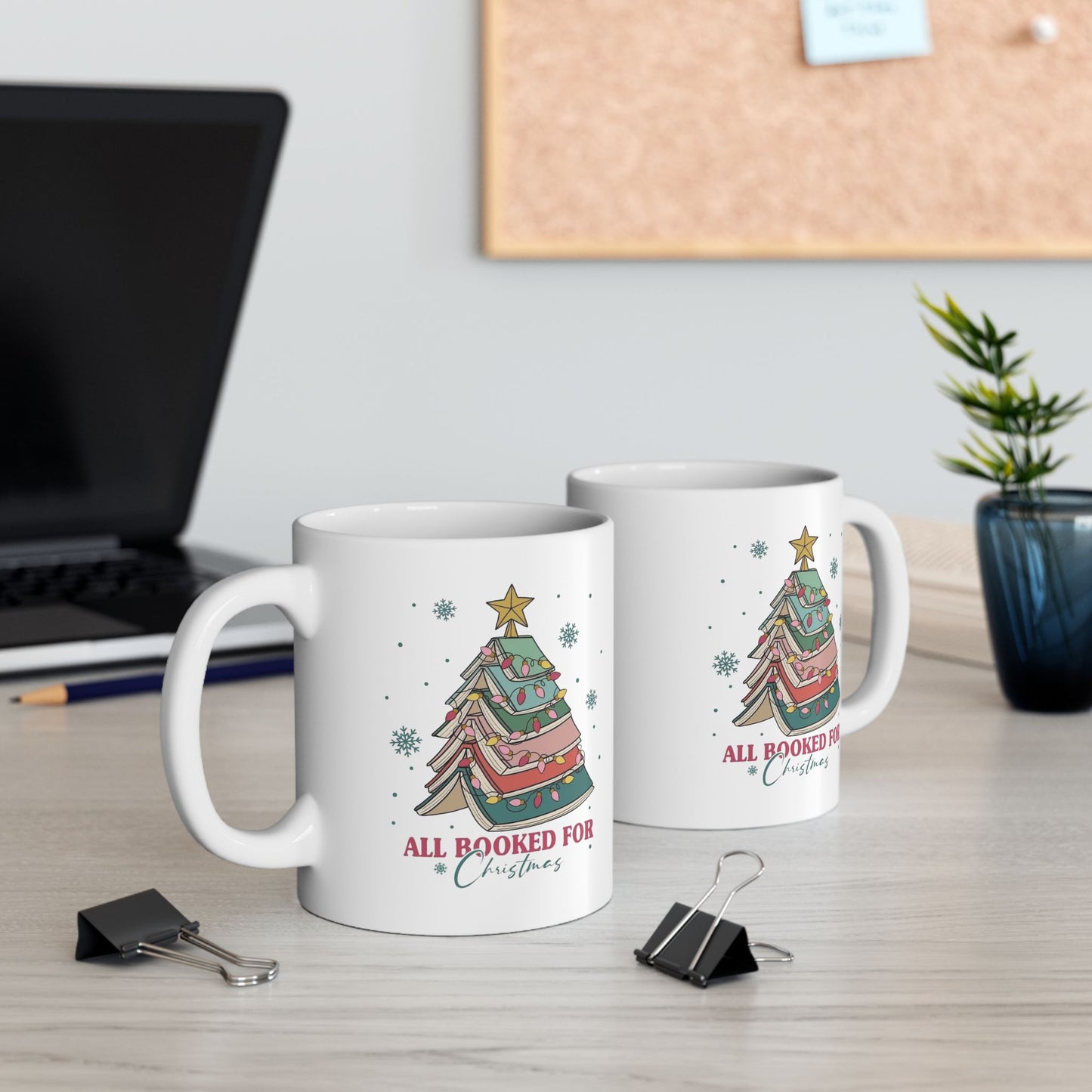 All Booked For Christmas Mugs