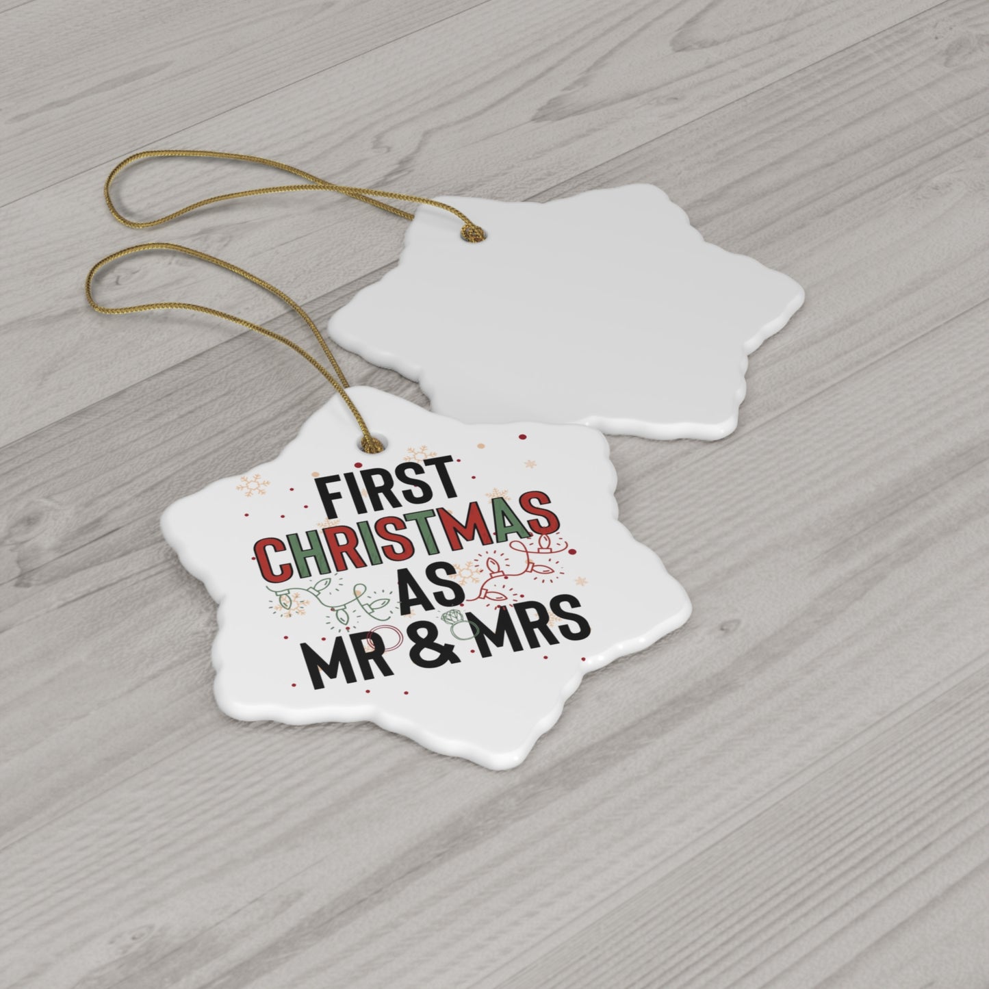 First Christmas As Mr and Mrs Christmas Ornaments