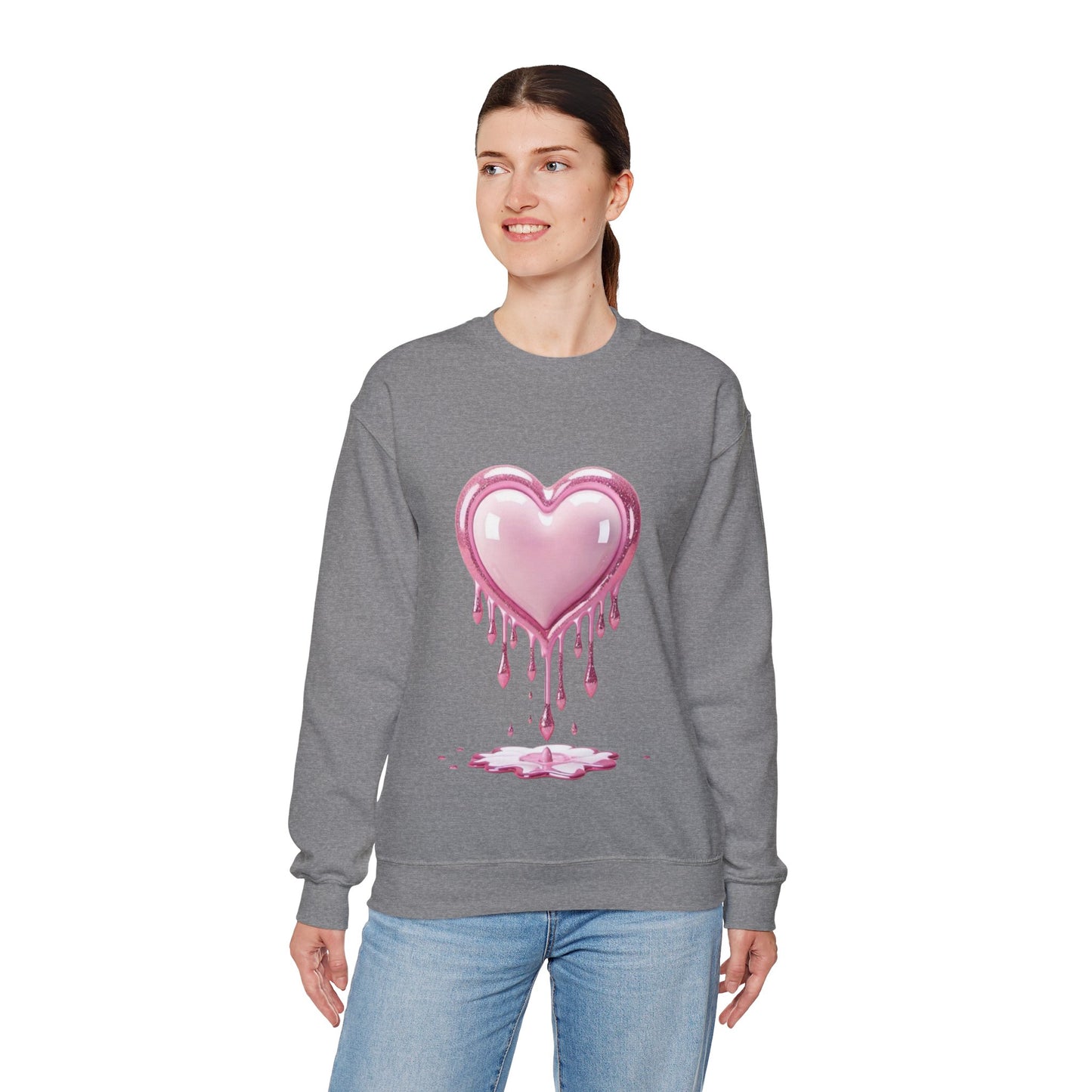 Drippy Heart Valentines Day Sweatshirt, My Heart Valentines Day Gift