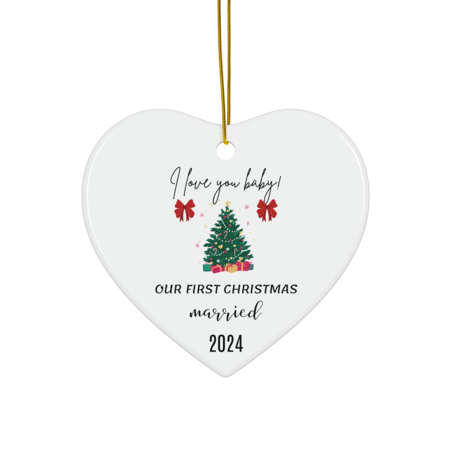 Our First Christmas Married 2024 Ornament