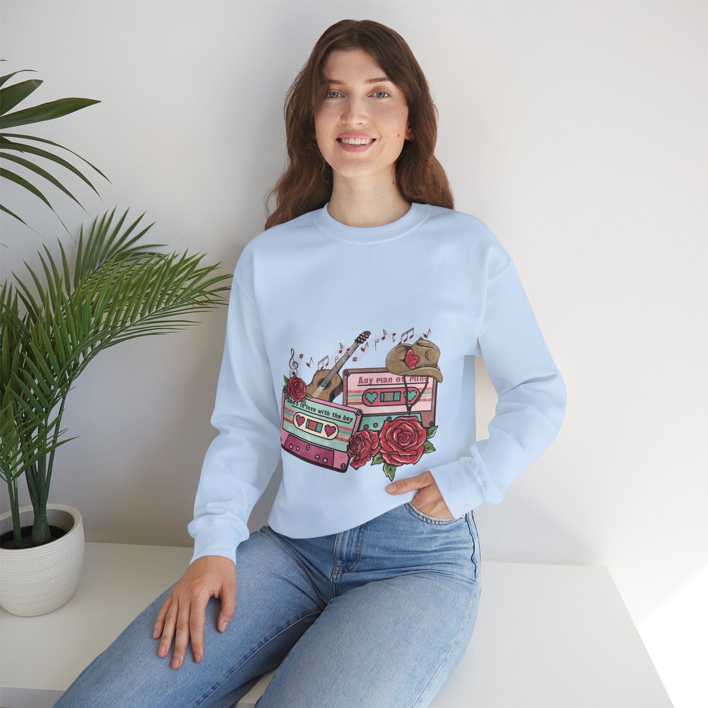 Country Music Love Songs Sweatshirt, Retro Cowboy Cassette Love Gift