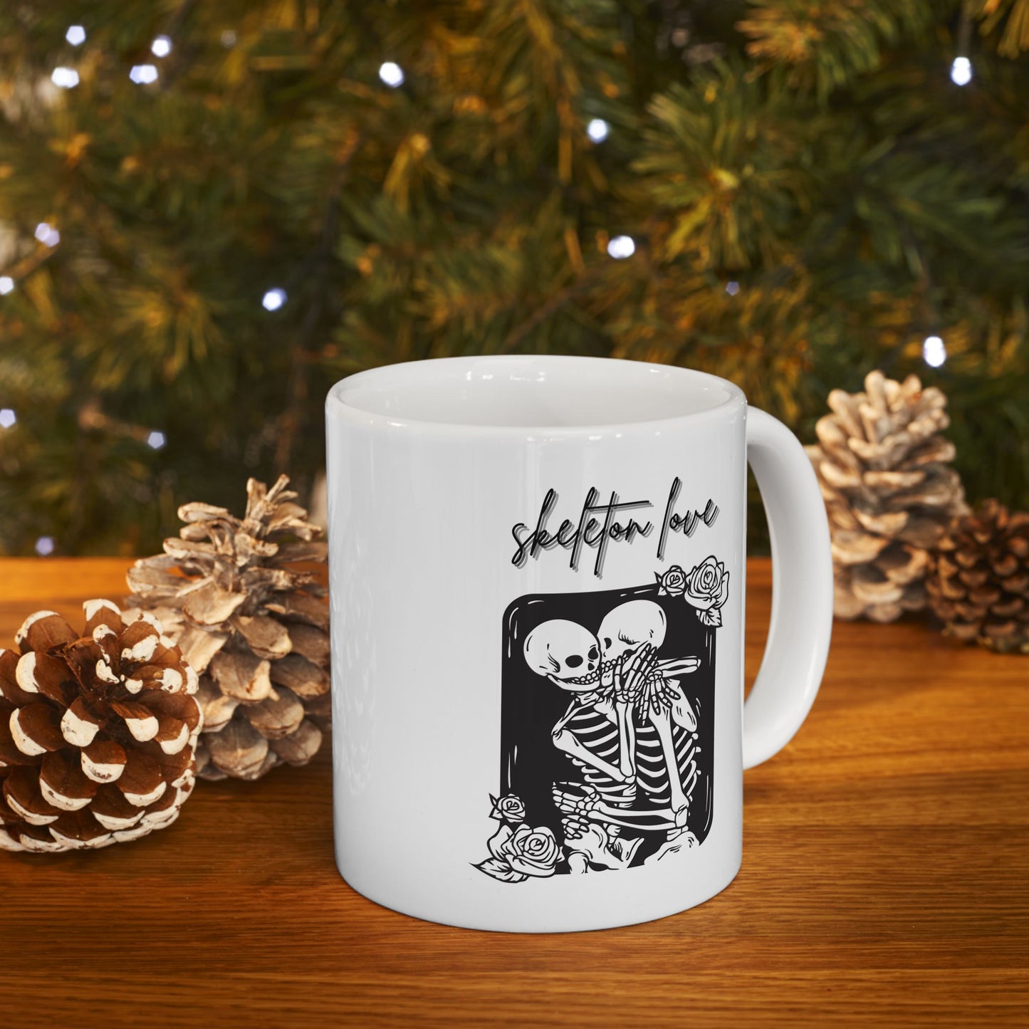 Skeleton Love Mugs, Halloween Party Skeleton Mugs, Halloween Fall Gift, Funny Skeleton Tee, , Skeleton Funny Mugs, Family Love Funny Tee