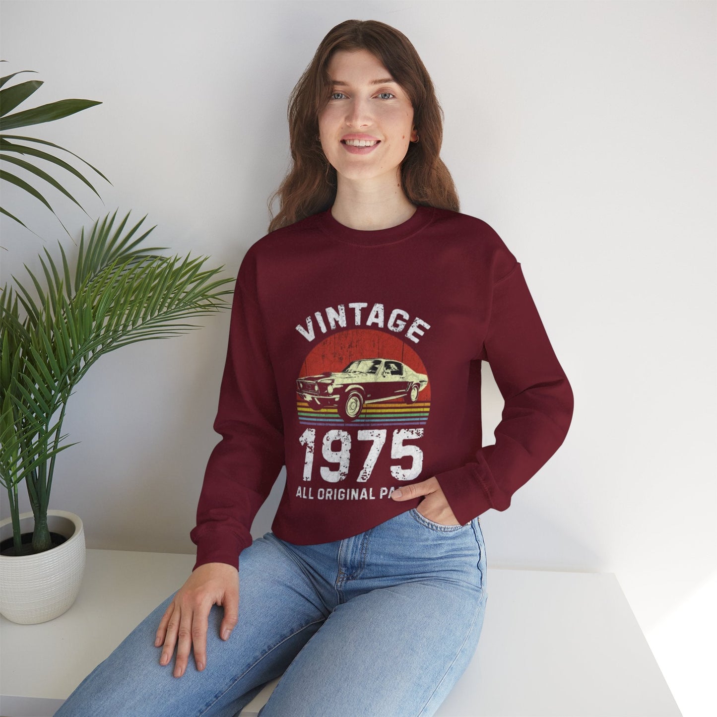 Retro Vintage 1975 Sweatshirt - Original Parts Crewneck | Classic Style