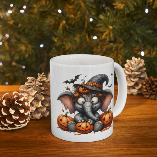 Funny Elephant Halloween Mugs