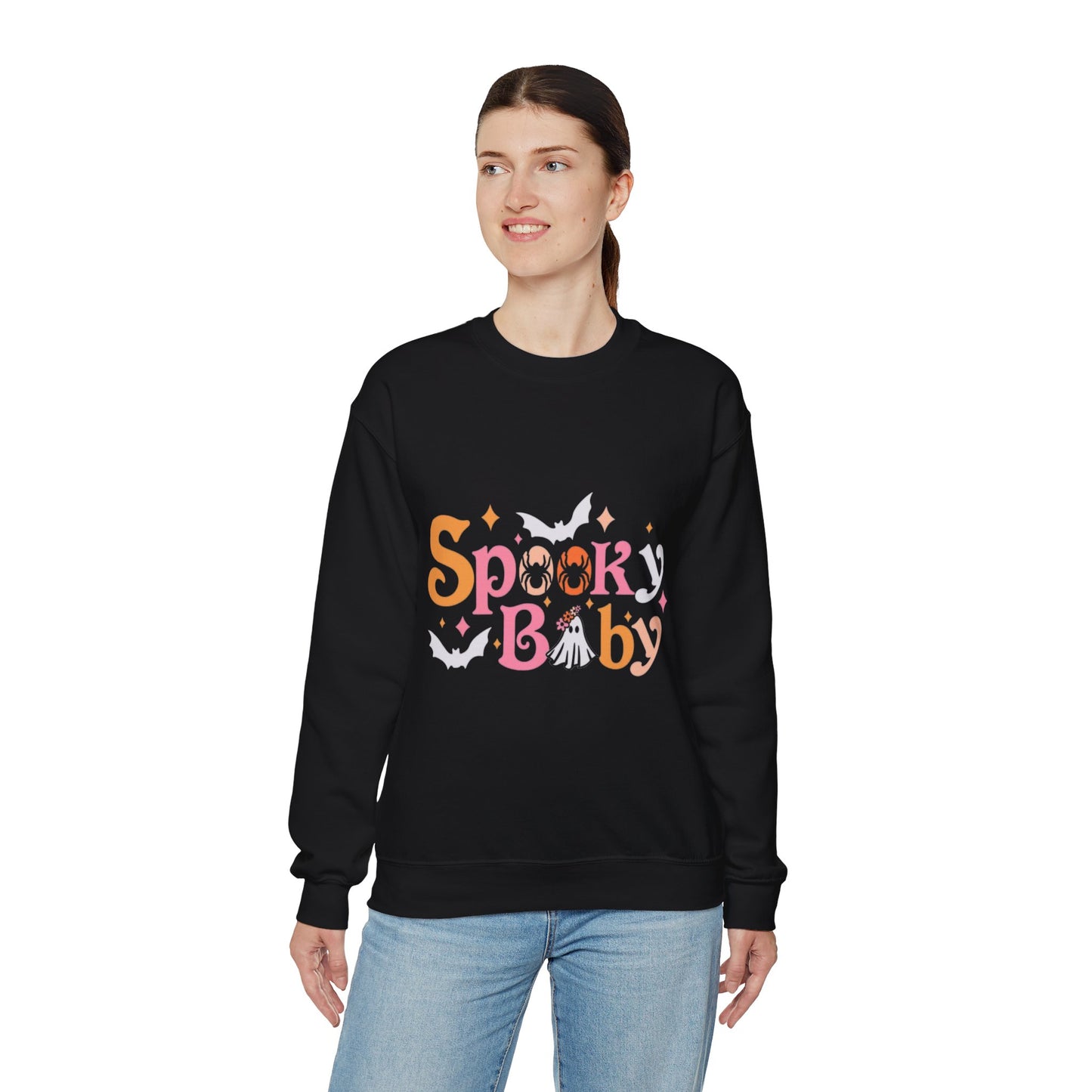 Spooky Baby Sweatshirt, Pregnant Halloween Sweetshirt Halloween Pregnancy, Maternity Sweatshirt, Funny Pregnancy Sweetshirt, Baby Feet