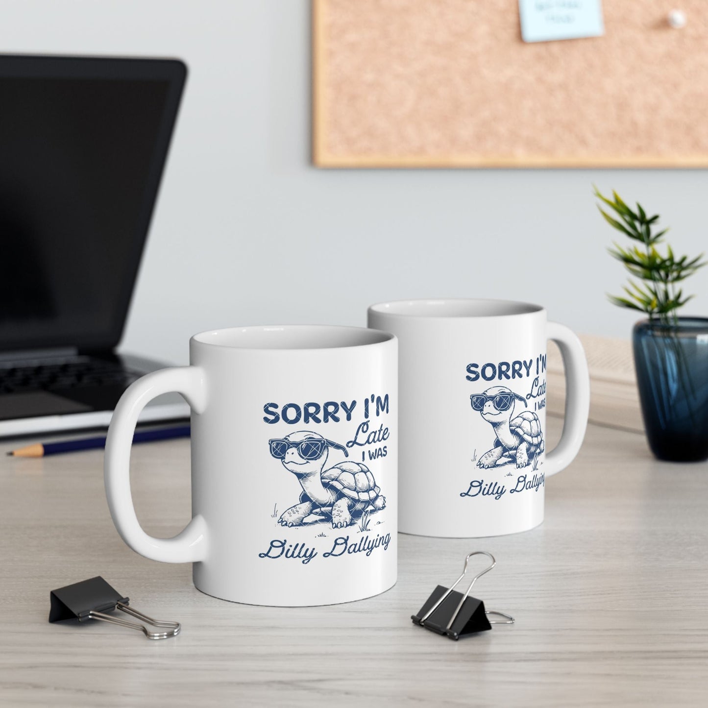 Funny Ceramic Mug - "Sorry I'm Late, I Was Dog Sitting" - Perfect for Pet Lovers