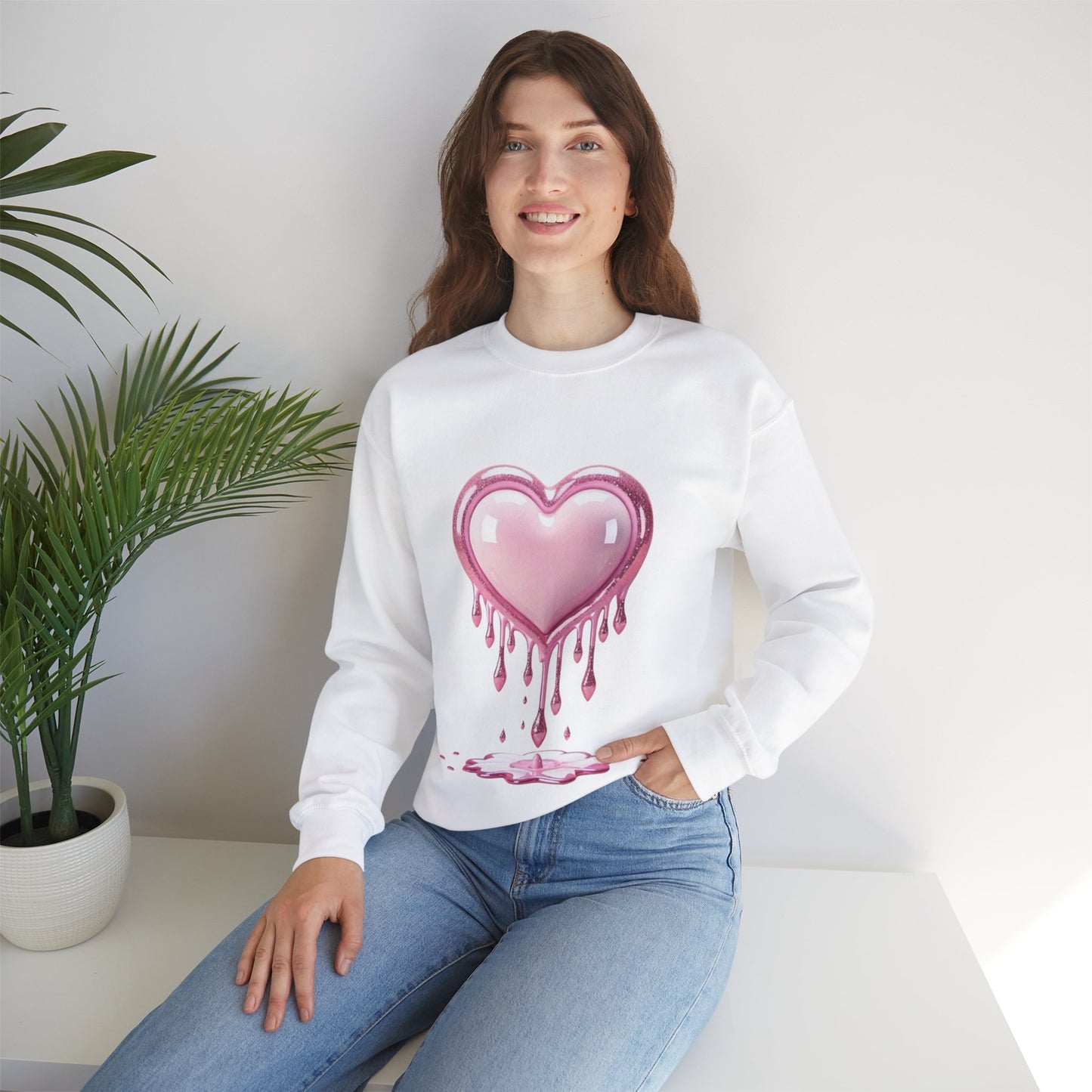 Drippy Heart Valentines Day Sweatshirt, My Heart Valentines Day Gift