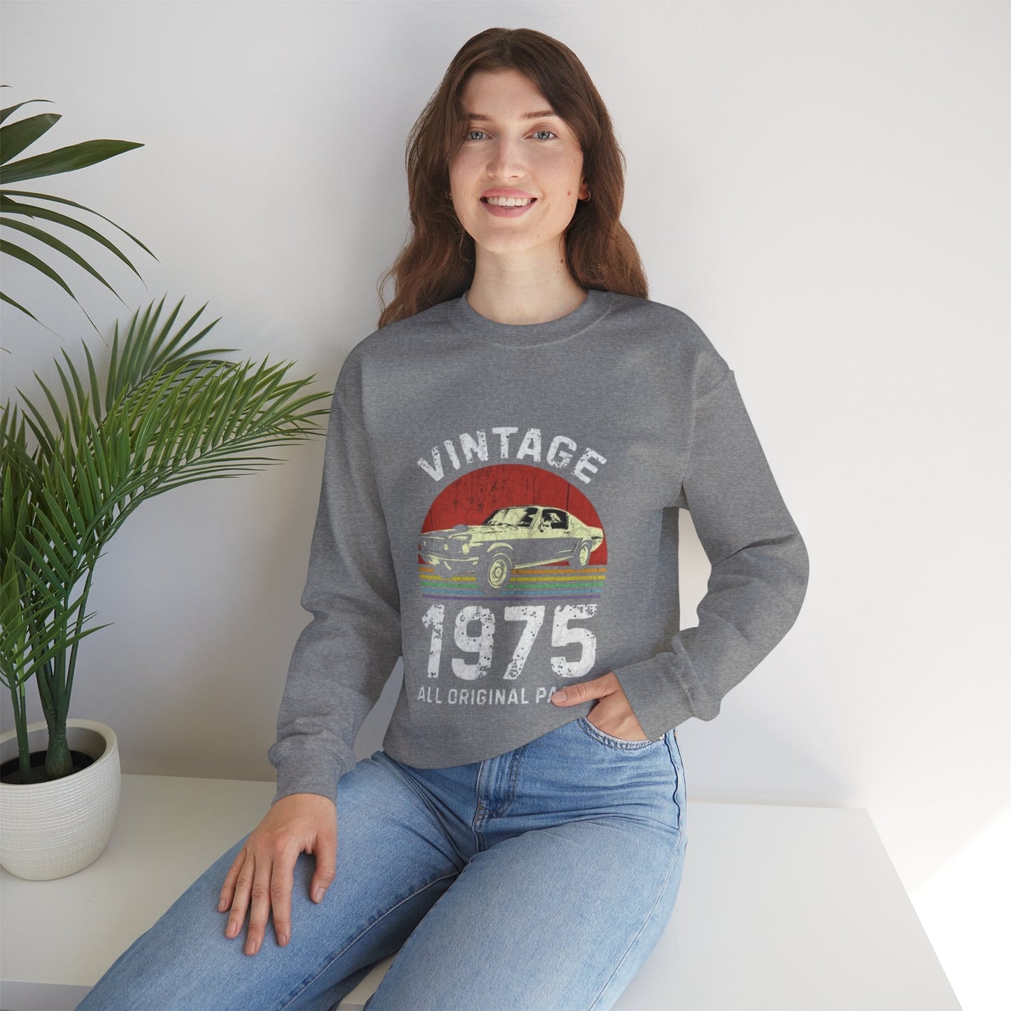 Retro Vintage 1975 Sweatshirt - Original Parts Crewneck | Classic Style