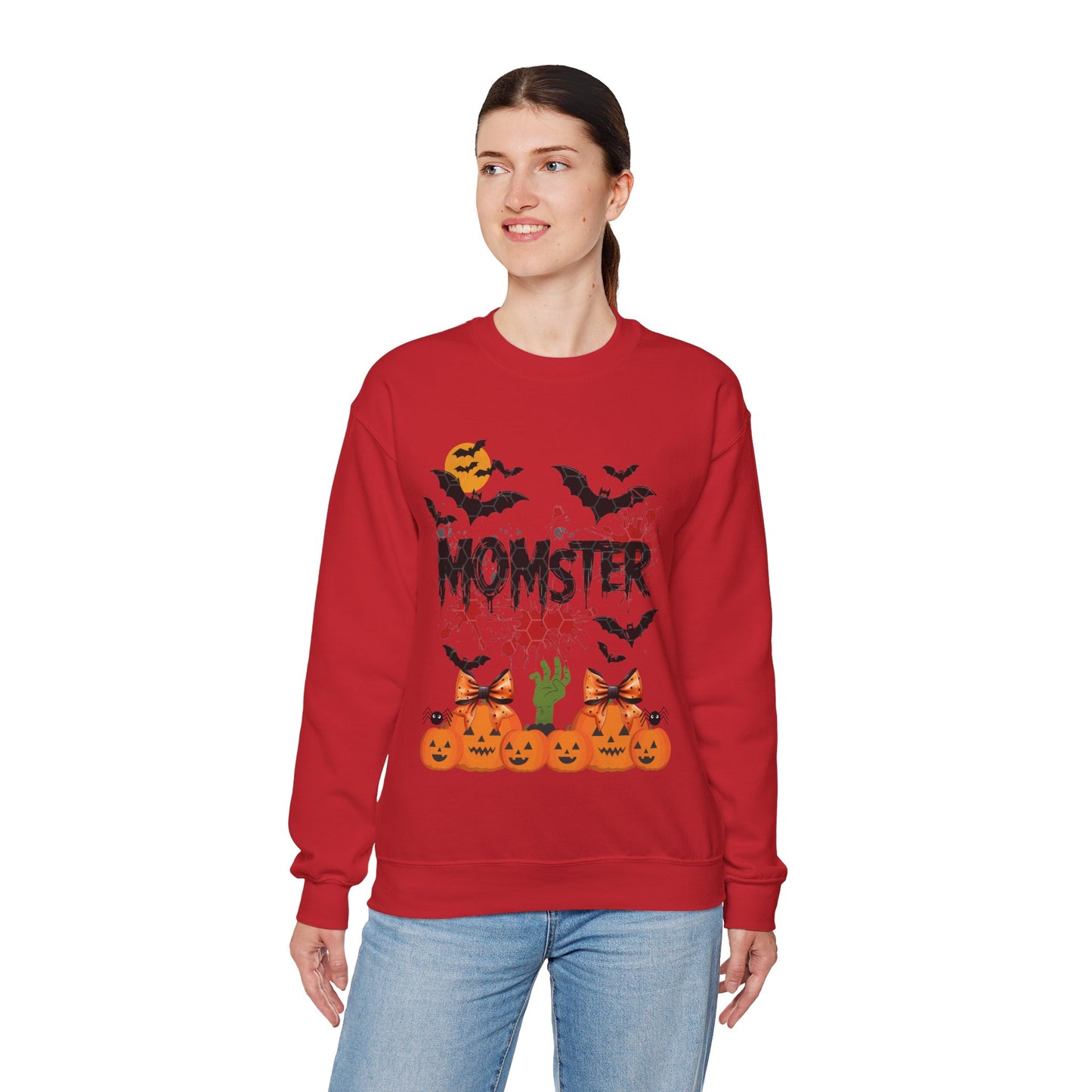 Momster Sweatshirt, Funny Halloween Crewneck Sweatshirts for Women