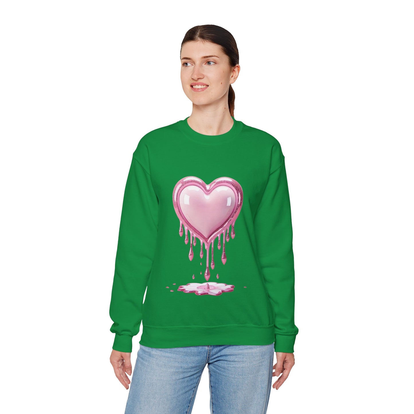 Drippy Heart Valentines Day Sweatshirt, My Heart Valentines Day Gift