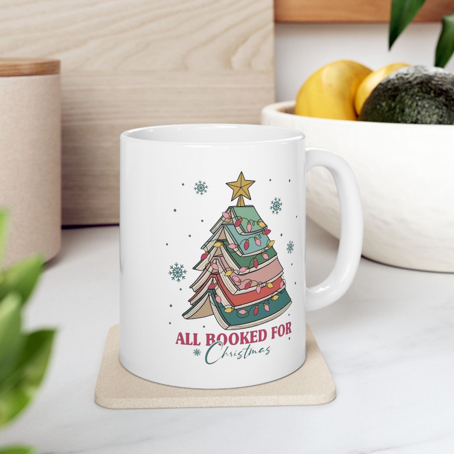 All Booked For Christmas Mugs