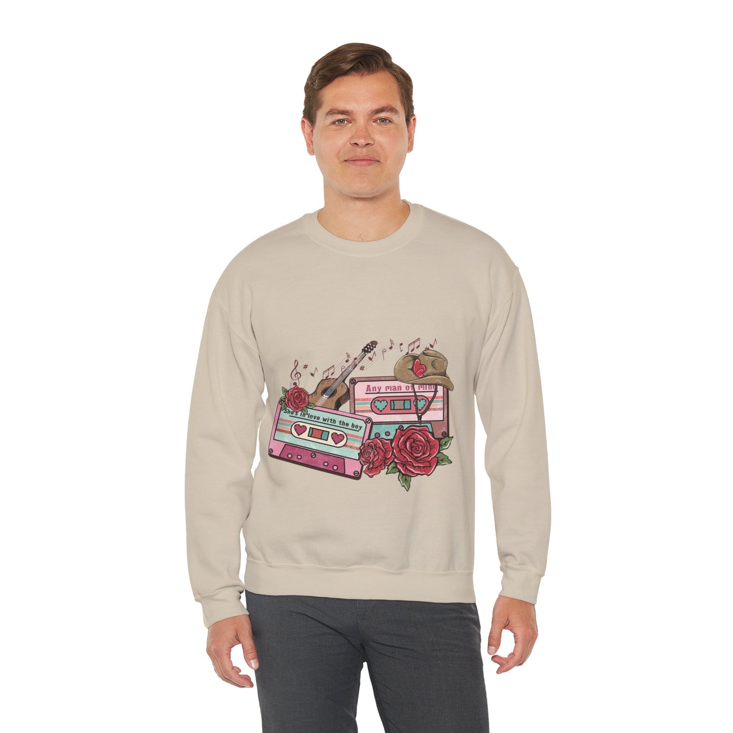 Country Music Love Songs Sweatshirt, Retro Cowboy Cassette Love Gift