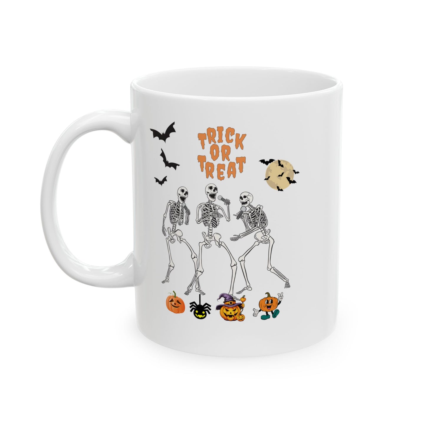 Trick or Treat Halloween Mugs, Halloween Skeleton Mugs, Dead Halloween Mugs, Skull Mugs halloween Retro, Funny Pumpkin Mugs, Funny Skeleton Gift