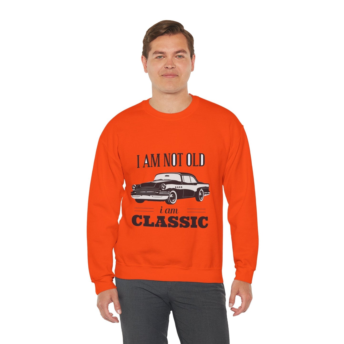 Vintage Classic Car Sweatshirt - "I Am Not Old, I Am Classic"