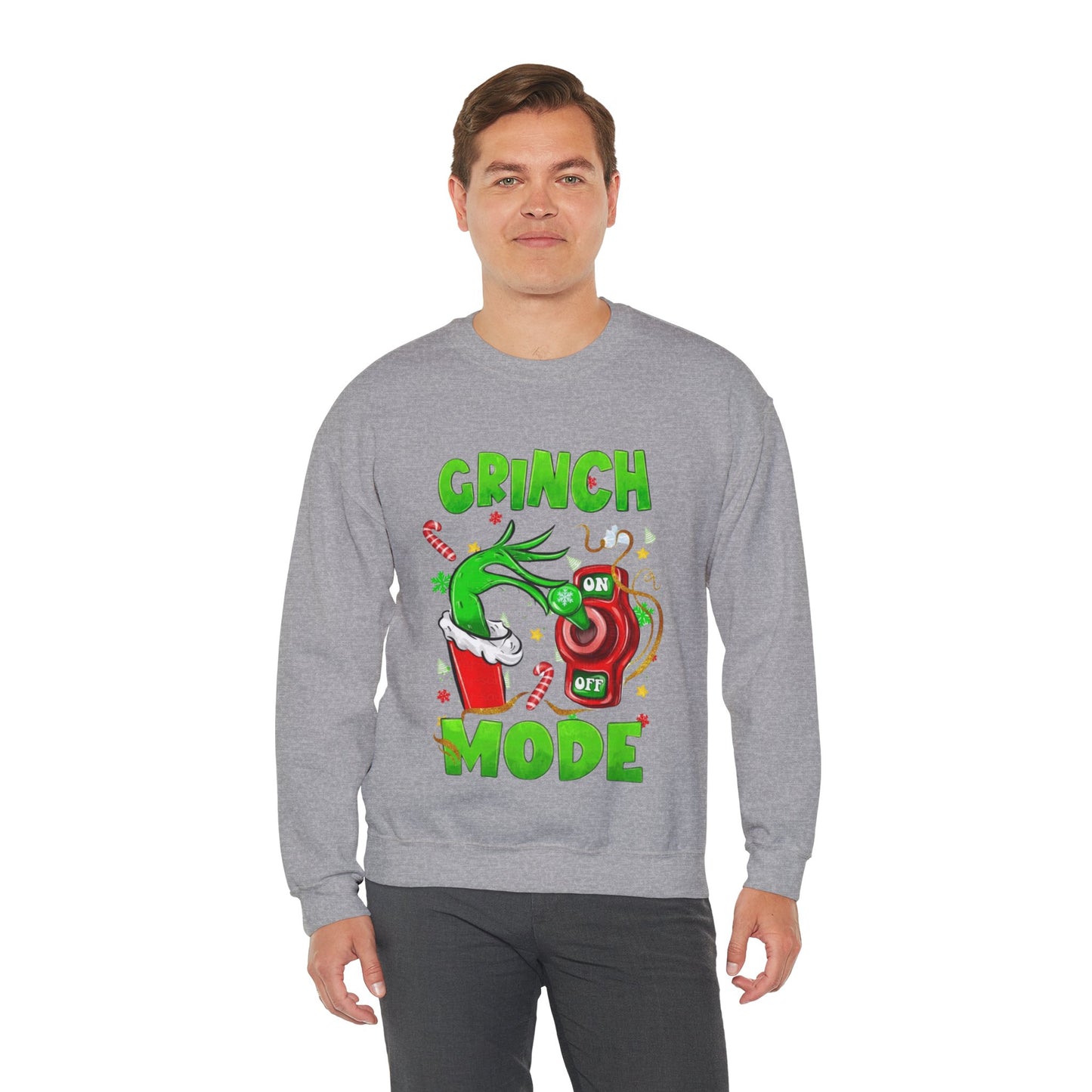 Grinch Mode On Christmas Sweatshirt