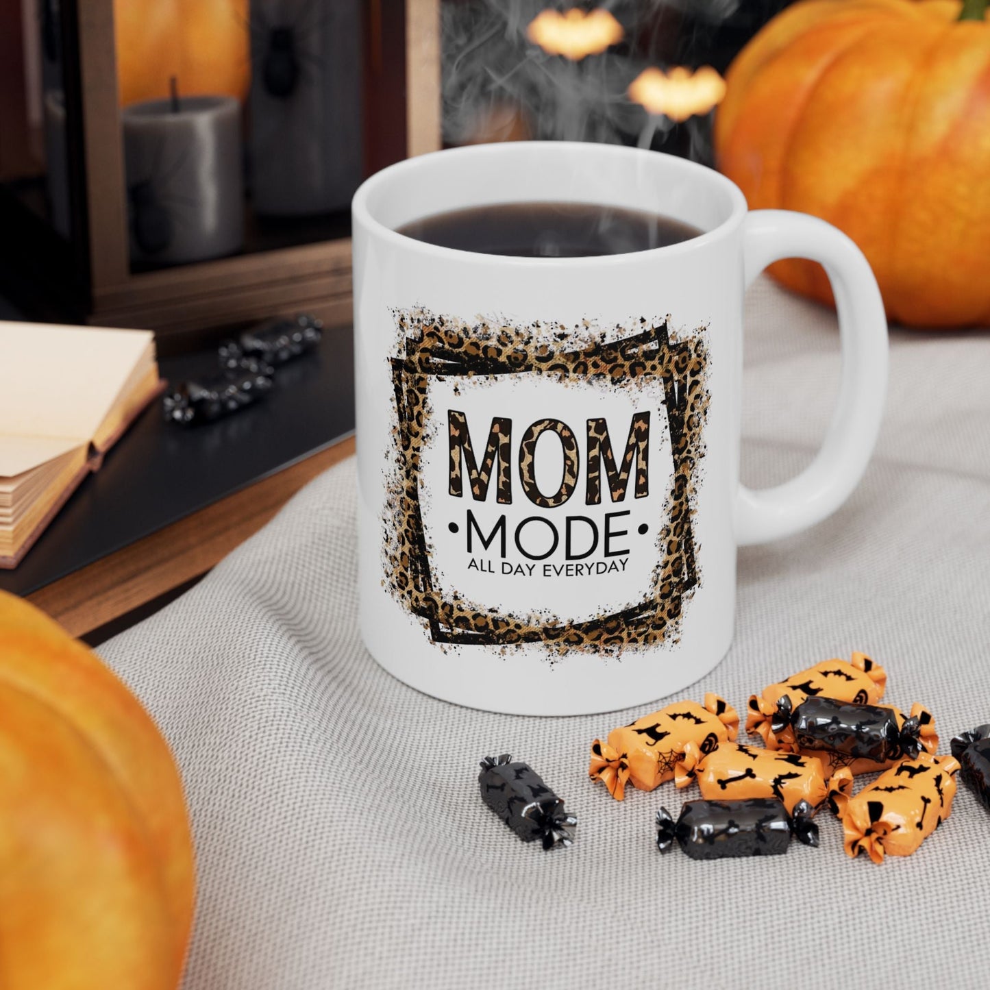 Leopard Print Mom Coffee Mug - 11oz & 15oz - Perfect Gift for Mother's Day