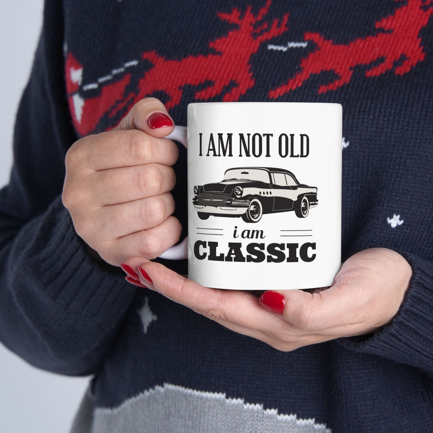 Classic Car Enthusiast Ceramic Mug - Perfect Gift for Men and Women