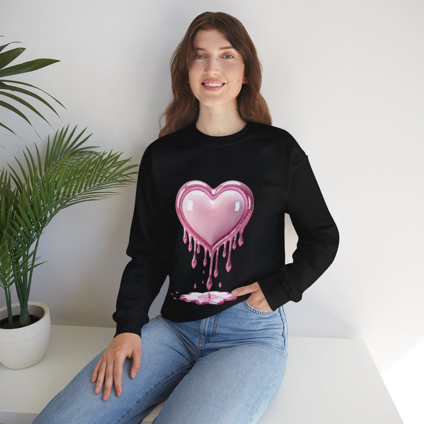 Drippy Heart Valentines Day Sweatshirt, My Heart Valentines Day Gift