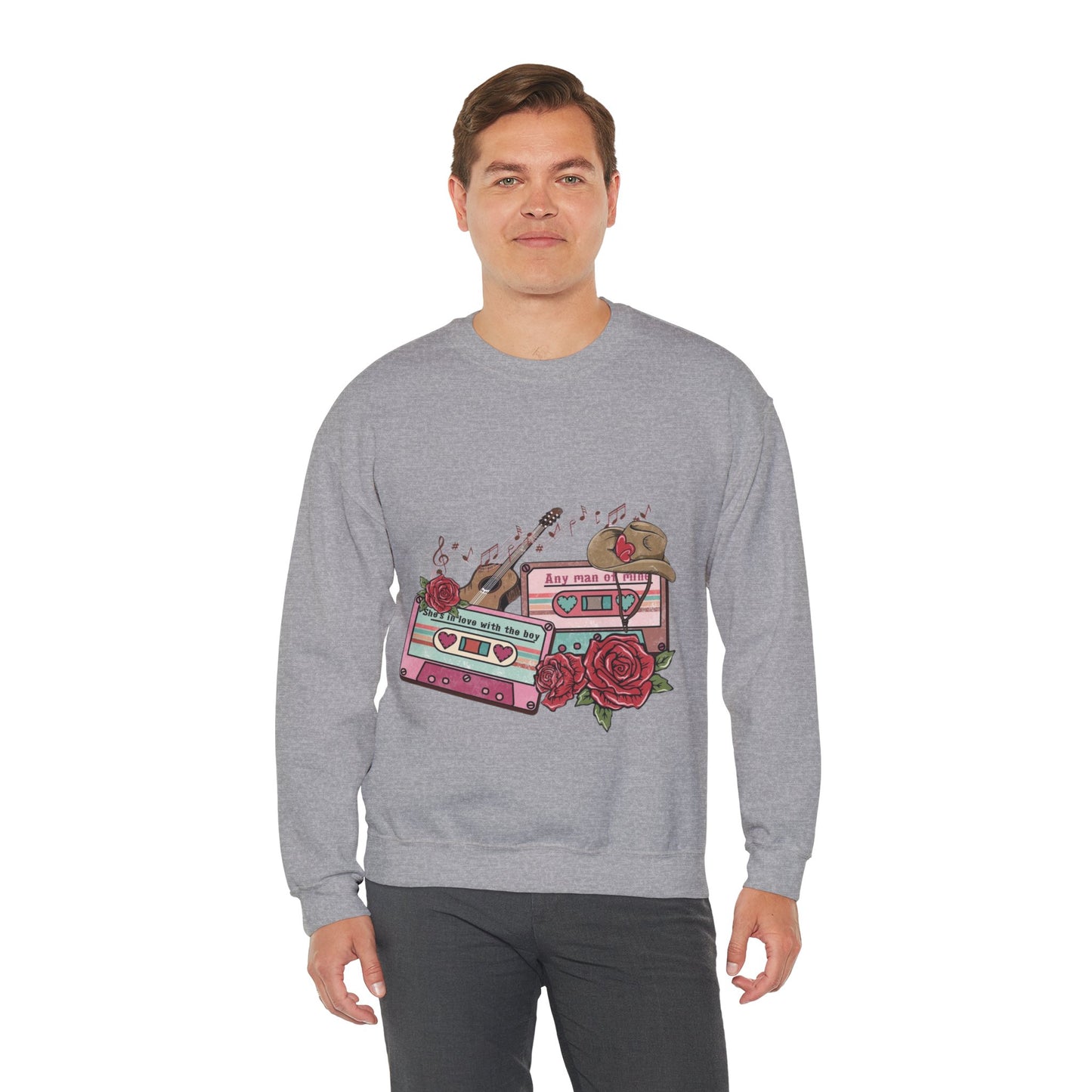 Country Music Love Songs Sweatshirt, Retro Cowboy Cassette Love Gift